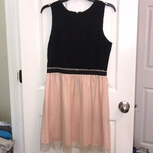 Pink and Black Skater Dress